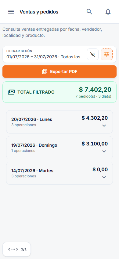 Ventas mobile